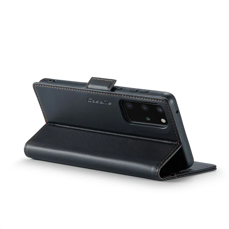 CASEME 023 Serie Estuche del Soporte del Teléfono para Samsung Galaxy S20 Plus 5G / 4G Cartera de Cuero PU con Bloqueo RFID - Negro 