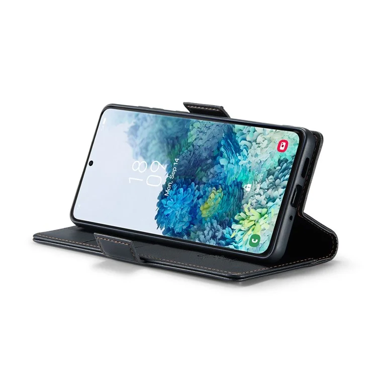 CASEME 023 Serie Estuche del Soporte del Teléfono para Samsung Galaxy S20 Plus 5G / 4G Cartera de Cuero PU con Bloqueo RFID - Negro 