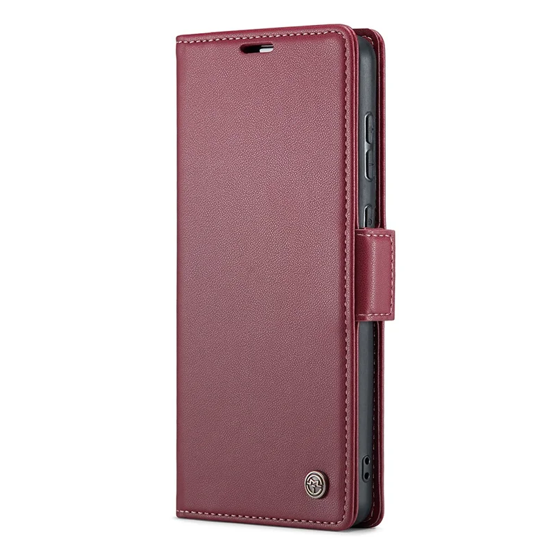 For Samsung Galaxy S20 Plus 5G / 4G Leather Case CASEME 023 RFID Blocking 3 Card Slot Mobile Cover - Red