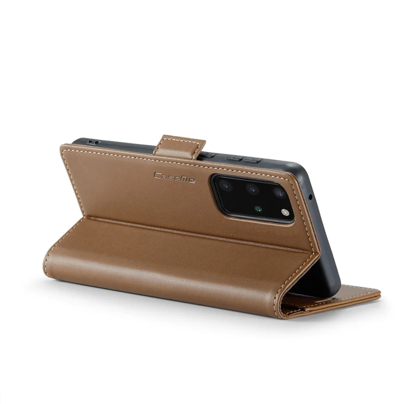 For Samsung Galaxy S20 Plus 5G / 4G Leather Case CASEME 023 RFID Blocking 3 Card Slot Mobile Cover - Brown