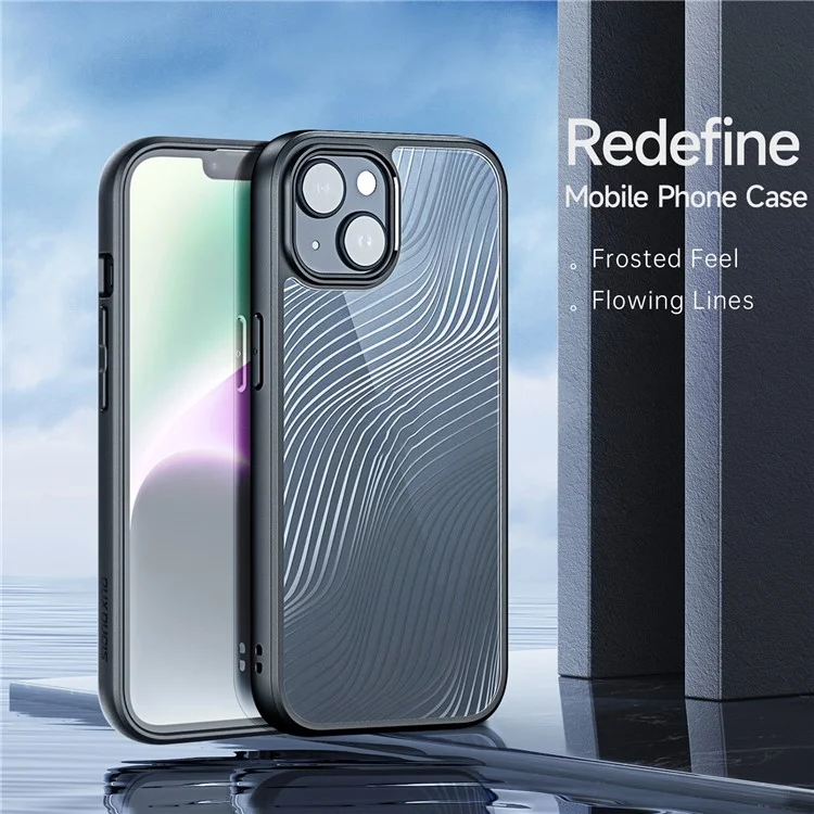 DUX DUCIS Aimo Series for iPhone 15 Matte Phone Case TPU+PC Shockproof Cover (REACH Certification) - Black