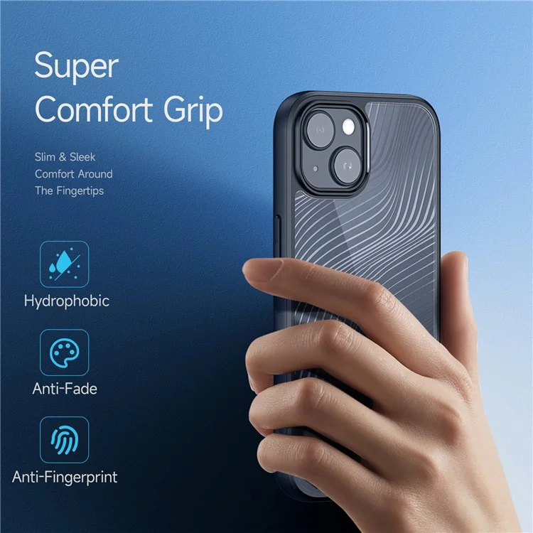 DUX DUCIS Aimo Series for iPhone 15 Matte Phone Case TPU+PC Shockproof Cover (REACH Certification) - Black