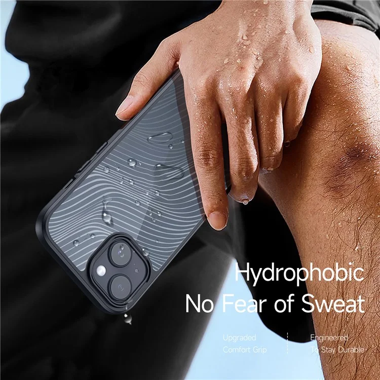 DUX DUCIS Aimo Series for iPhone 15 Matte Phone Case TPU+PC Shockproof Cover (REACH Certification) - Black