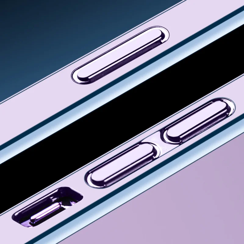 VOERO For iPhone 12 Pro Electroplating TPU Phone Case Glass Camera Film Kickstand Back Cover - Transparent
