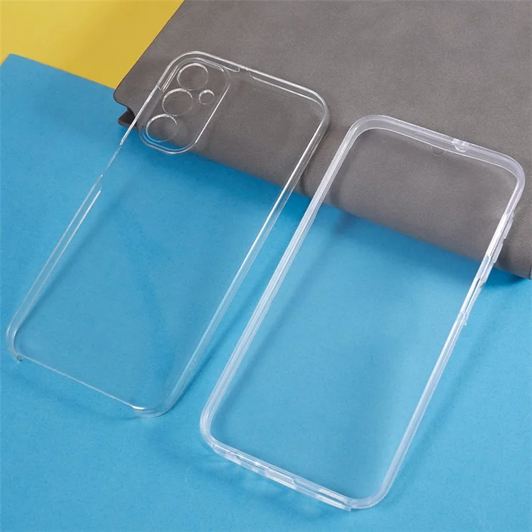 For Samsung Galaxy A24 4G (162.1 x 77.6 x 8.3mm) Shockproof Phone Case TPU Frame + Acrylic Back + PET Screen Protector Clear Cover