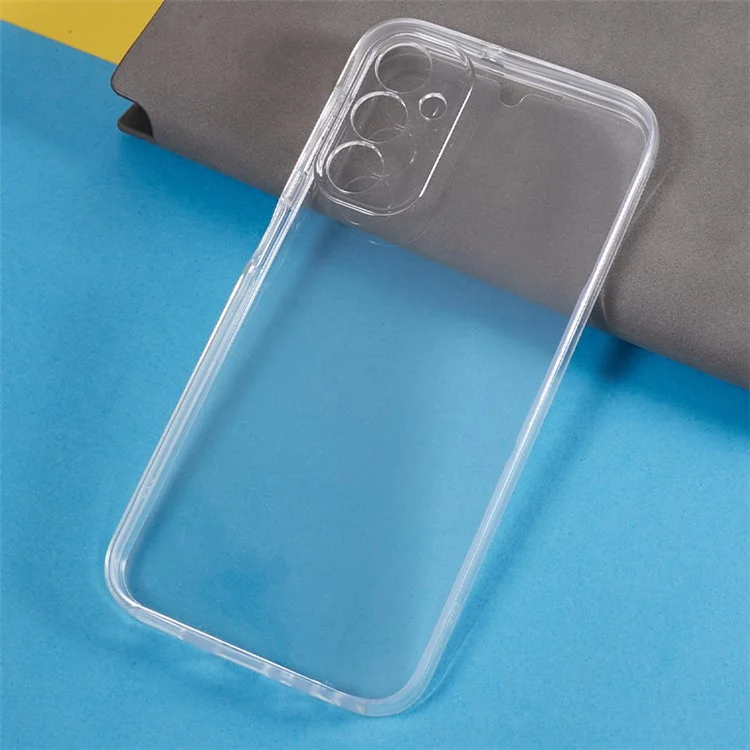 For Samsung Galaxy A24 4G (162.1 x 77.6 x 8.3mm) Shockproof Phone Case TPU Frame + Acrylic Back + PET Screen Protector Clear Cover