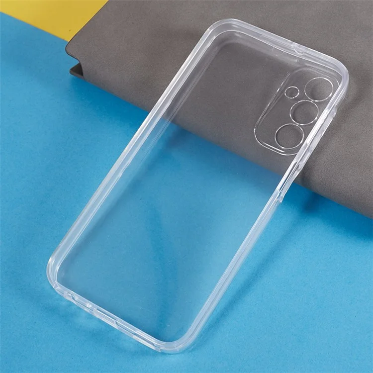 For Samsung Galaxy A24 4G (162.1 x 77.6 x 8.3mm) Shockproof Phone Case TPU Frame + Acrylic Back + PET Screen Protector Clear Cover