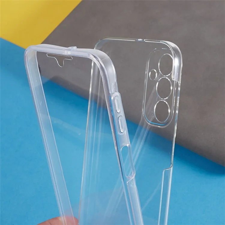 For Samsung Galaxy A24 4G (162.1 x 77.6 x 8.3mm) Shockproof Phone Case TPU Frame + Acrylic Back + PET Screen Protector Clear Cover