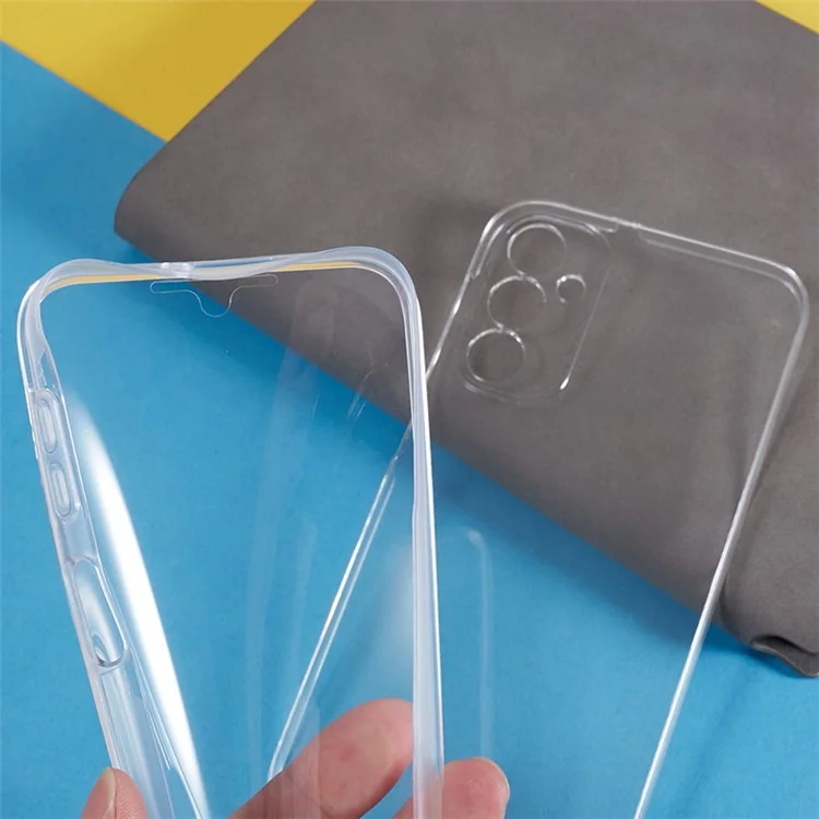 For Samsung Galaxy A24 4G (162.1 x 77.6 x 8.3mm) Shockproof Phone Case TPU Frame + Acrylic Back + PET Screen Protector Clear Cover
