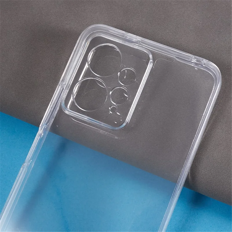 For Xiaomi Redmi Note 12 4G Anti-drop Phone Case TPU Frame + Acrylic Back + PET Front Cover Phone Protector