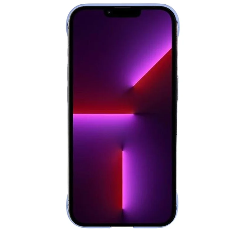 Per iPhone 13 Pro Borderless Design Phone Case Rubberized Skin-Touch Hard PC Cover - Light Purple