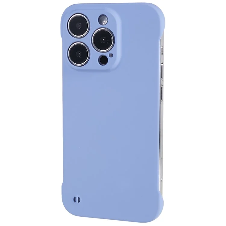 Per iPhone 13 Pro Borderless Design Phone Case Rubberized Skin-Touch Hard PC Cover - Light Purple