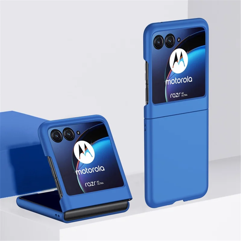 For Motorola Razr 40 Ultra 5G Hard PC Phone Case Ultra-thin Skin-touch Back Cover - Dark Blue