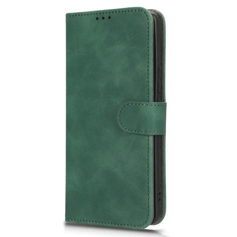 For Honor 90 Skin-touch Feeling PU Leather Phone Shell Wallet Cover Folding Stand Flip Phone Case - Green