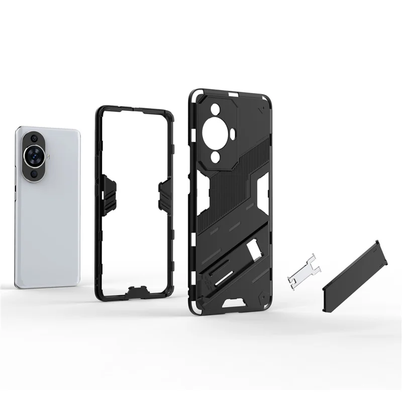 For Huawei nova 11 / nova 12s 4G / nova 12 Lite 4G Shockproof Kickstand Back Cover Hard PC + Flexible TPU Phone Case - Baby Blue