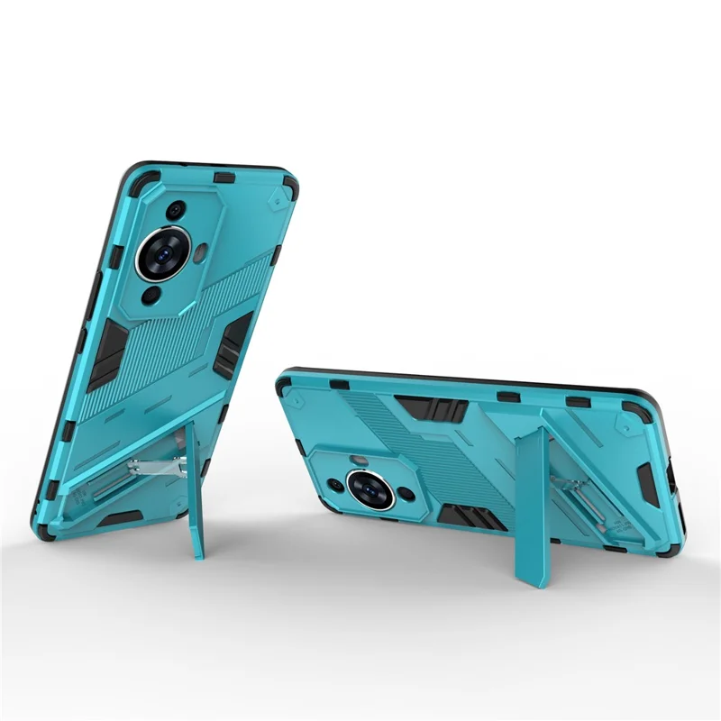 For Huawei nova 11 / nova 12s 4G / nova 12 Lite 4G Shockproof Kickstand Back Cover Hard PC + Flexible TPU Phone Case - Baby Blue