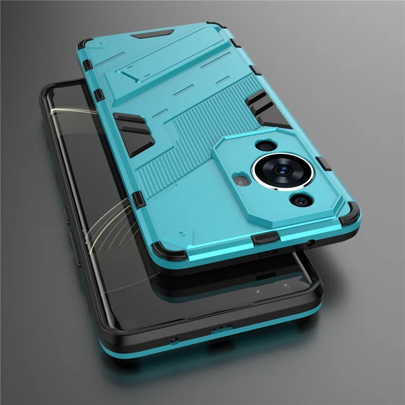 For Huawei nova 11 / nova 12s 4G / nova 12 Lite 4G Shockproof Kickstand Back Cover Hard PC + Flexible TPU Phone Case - Baby Blue