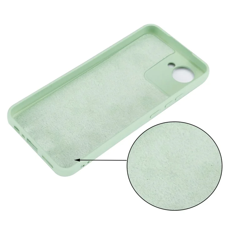 Für Realme Narzo 50i Prime 4G / C30s 4G Soft Lining Liquid Silikon Handyhülle Anti-Drop Stoßfeste Abdeckung - Grün