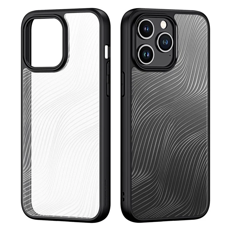 Serie DUX DUCIS Aito Para Iphone 15 Pro Matte Case TPU+PC Cubierta de Teléfono Anti-drop (certificación Reach) - Negro