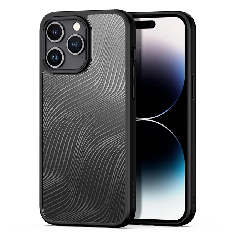 DUX DUCIS Aimo Series for iPhone 15 Pro Max Phone Case TPU+PC Matte Phone Cover (REACH Certification) - Black