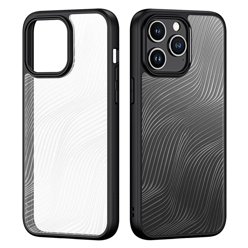 DUX DUCIS Aimo Series for iPhone 15 Pro Max Phone Case TPU+PC Matte Phone Cover (REACH Certification) - Black