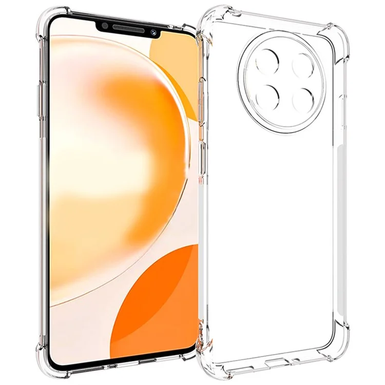 Für Huawei Enjoy 60X / nova Y91 4G Transparente Anti-Rutsch-Abdeckung TPU sturzsichere Handyhülle