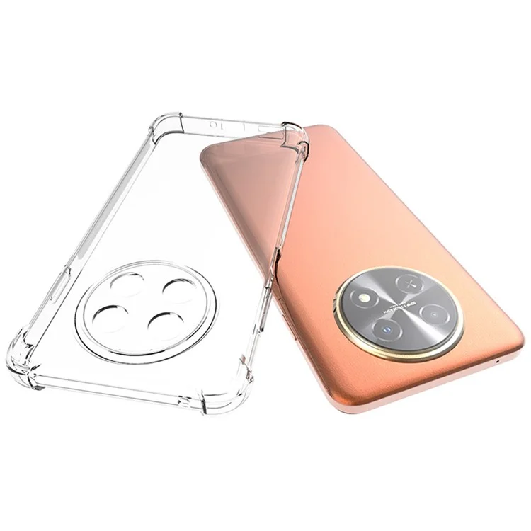 Für Huawei Enjoy 60X / nova Y91 4G Transparente Anti-Rutsch-Abdeckung TPU sturzsichere Handyhülle