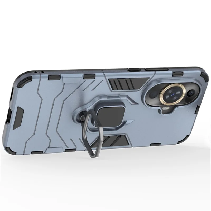Coque de téléphone antibruit avec support pivotant pour Huawei nova 11 / nova 12s 4G / nova 12 Lite 4G, housse souple en TPU + PC rigide pour téléphone portable - Bleu