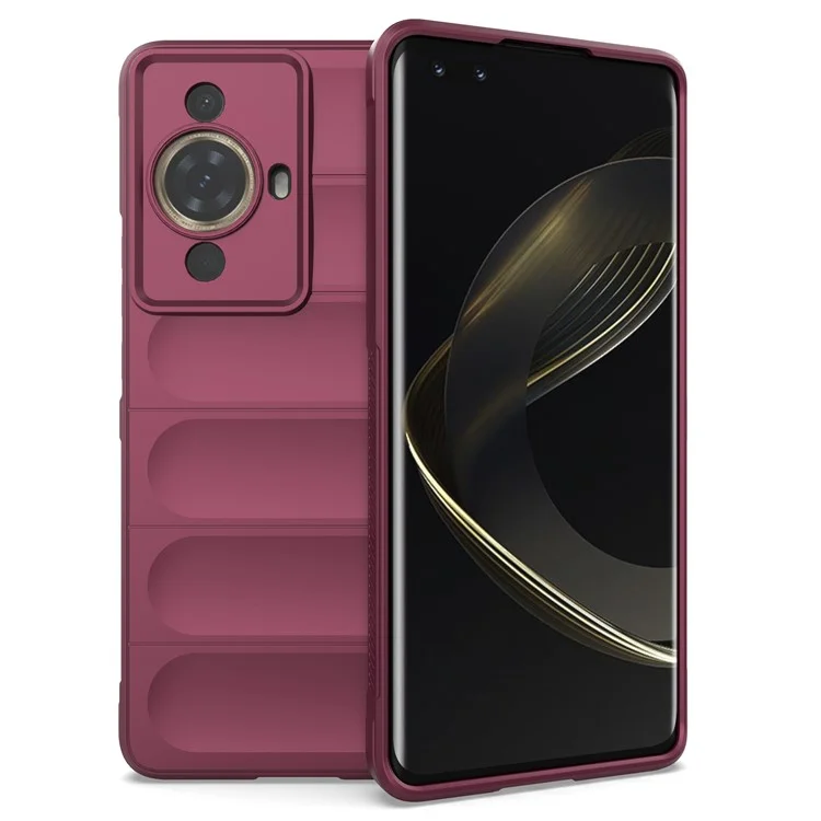 For Huawei nova 11 Pro / nova 11 Ultra TPU Protective Cover Camera Protection Phone Case - Wine Red