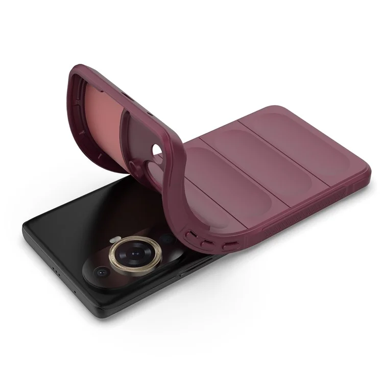 For Huawei nova 11 Pro / nova 11 Ultra TPU Protective Cover Camera Protection Phone Case - Wine Red