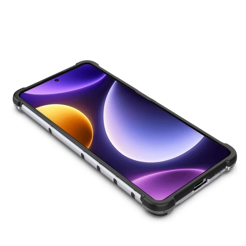 For Xiaomi Redmi Note 12 Turbo / Poco F5 5G Phone Case TPU+PC Honeycomb Texture Cover - Grey