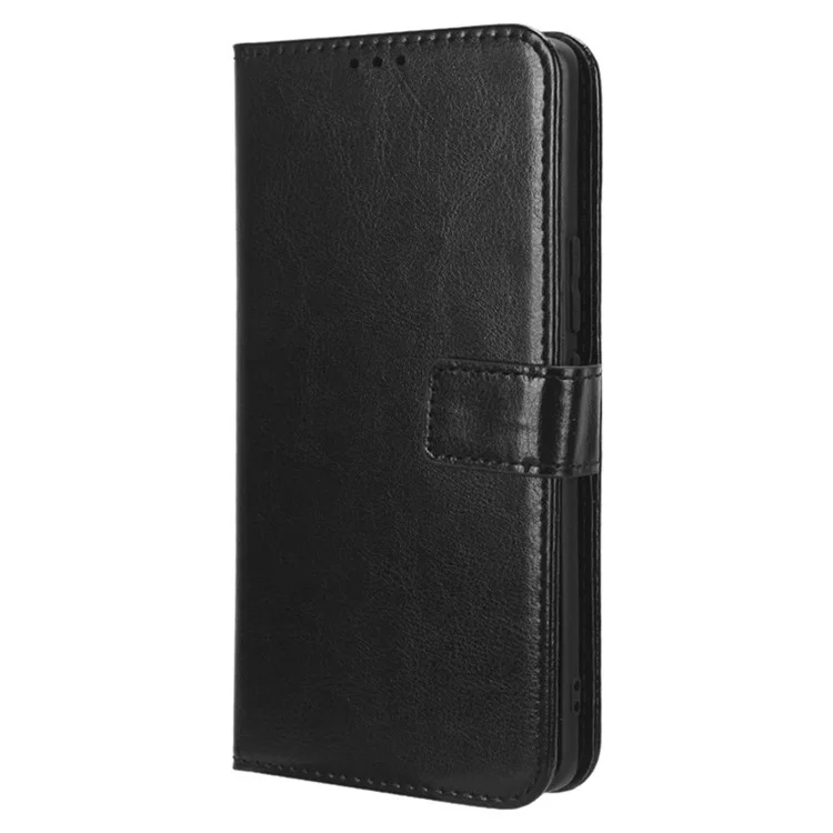 Capa de telefone móvel For Honor 90 Couro PU Flip Stand Case Crazy Horse Texture Fecho Magnético Capa de Telefone - Preto