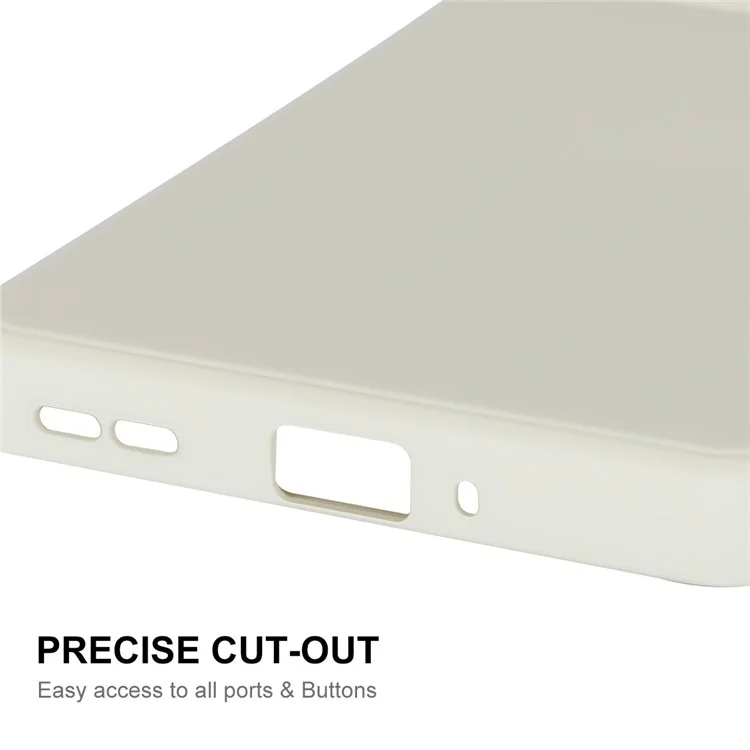 ENKAY HAT PRINCE for OnePlus 11 5G Precise Cutout Liquid Silicone Phone Case Straight Edge Cell Phone Cover - Beige