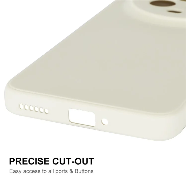ENKAY HAT PRINCE Precise Cutout Phone Case for Honor Magic5 Pro , Straight Edge Liquid Silicone Shell Cover - Beige