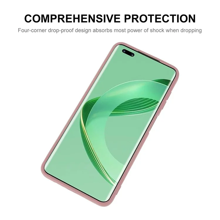 ENKAY HAT PRINCE for Huawei nova 11 Pro / nova 11 Ultra Straight Edge Liquid Silicone Cell Phone Case Precise Cutout Cover Shell - Pink