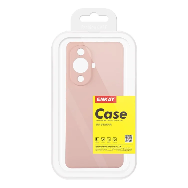 ENKAY HAT PRINCE for Huawei nova 11 Pro / nova 11 Ultra Straight Edge Liquid Silicone Cell Phone Case Precise Cutout Cover Shell - Pink