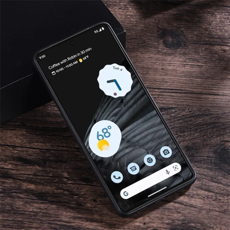 Pour Google Pixel 8 Pro Étui de protection en cuir PU + TPU Couverture de protection magnétique compatible avec MagSafe - Noir