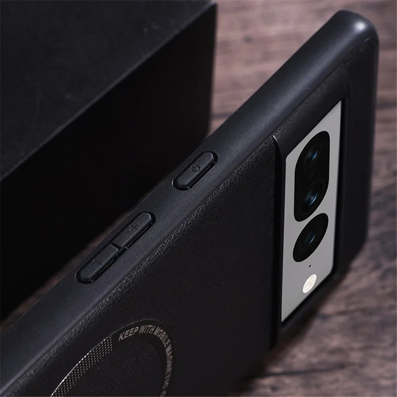 For Google Pixel 8 Pro PU Leather+TPU Phone Case Protective Cover Magnetic Case - White