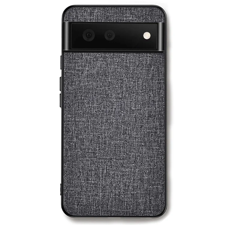 Pour Google Pixel 8 Cloth Texture PC+TPU Phone Cover Anti-fall Cell Phone Case - Gris