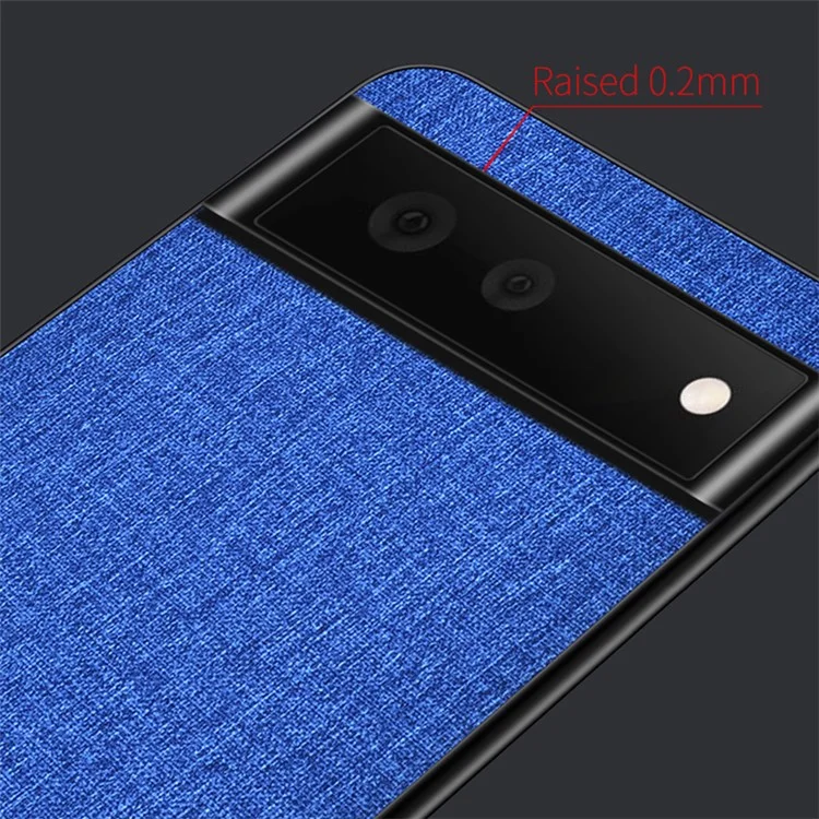 Pour Google Pixel 8 Cloth Texture PC+TPU Phone Cover Anti-fall Cell Phone Case - Gris