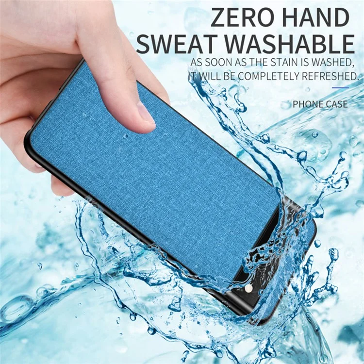 Pour Google Pixel 8 Cloth Texture PC+TPU Phone Cover Anti-fall Cell Phone Case - Gris