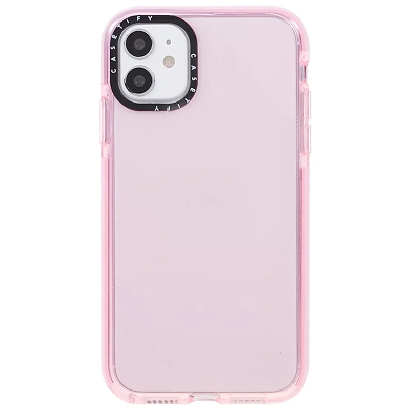 For iPhone 11 Transparent PC+TPU Phone Case Drop Protection Back Cover - Transparent Pink