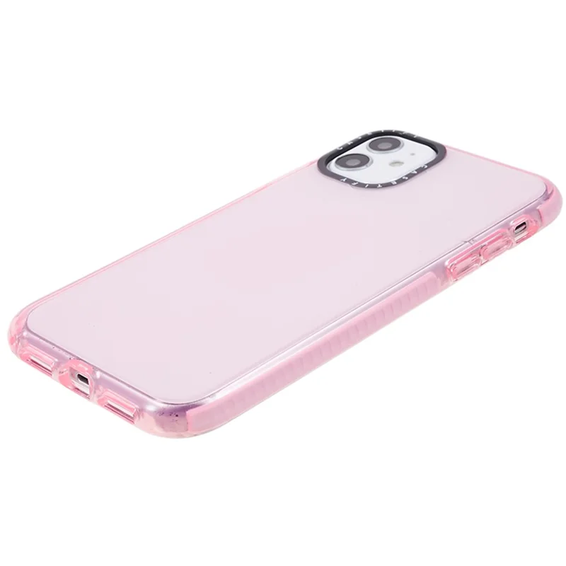 For iPhone 11 Transparent PC+TPU Phone Case Drop Protection Back Cover - Transparent Pink