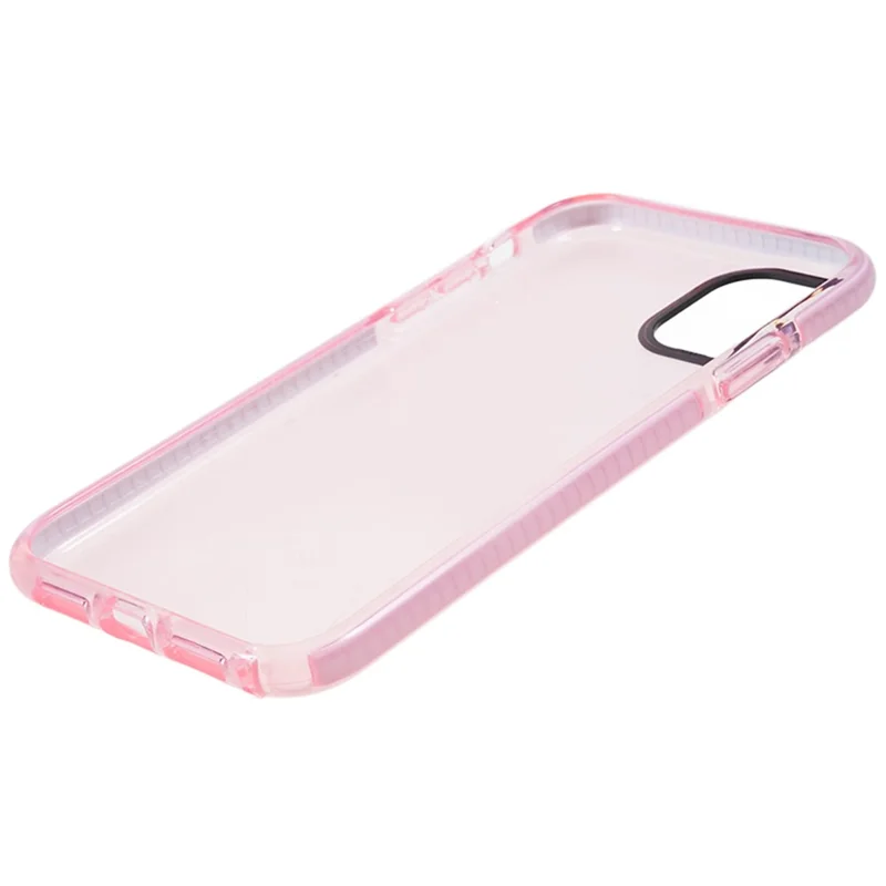 For iPhone 11 Transparent PC+TPU Phone Case Drop Protection Back Cover - Transparent Pink