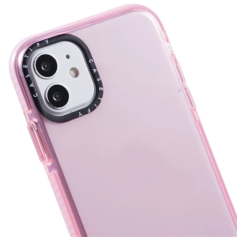 For iPhone 11 Transparent PC+TPU Phone Case Drop Protection Back Cover - Transparent Pink