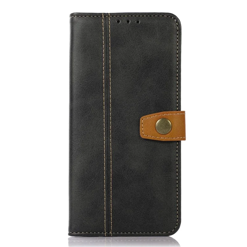 For Motorola Edge 40 5G Calf Texture Wallet Phone Case Flip Stand Cover PU Leather Shell - Black