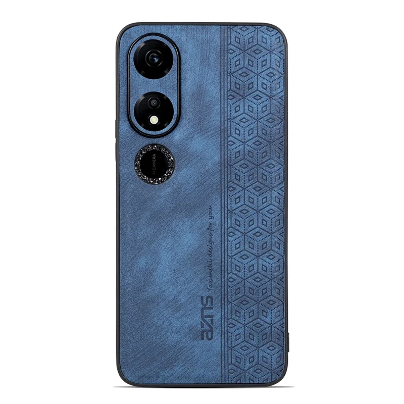 AZNS For Honor Play 40 Anti-Scratch PU Leather+TPU Phone Case Imprinted Pattern Shell Cover - Blue