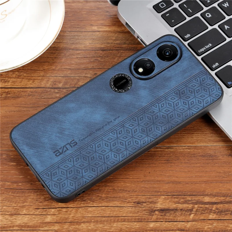 AZNS For Honor Play 40 Anti-Scratch PU Leather+TPU Phone Case Imprinted Pattern Shell Cover - Blue