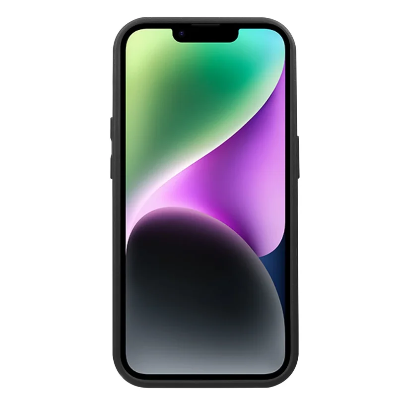 VILI M Series For iPhone 14 Phone Shell Anti-Scratch Clear PC+TPU Mobile Phone Case with Wrist Strap - Black