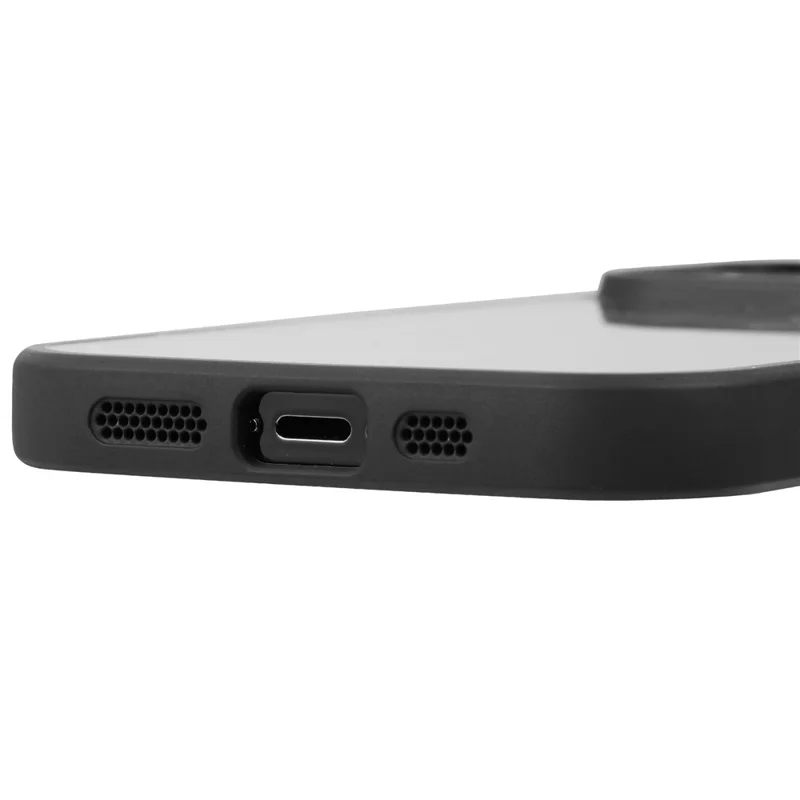 VILI M Series For iPhone 14 Pro Max Precise Cutout Phone Case PC+TPU Back Cover with Wrist Strap - Black